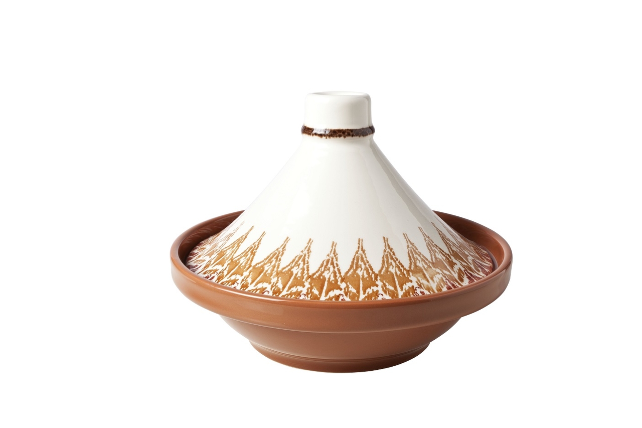 Tajine Ikat terracotta 28 cm  Terracotta tajines met print - Kookwinkel  Kitchen&More