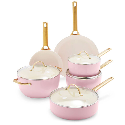 Pannenset Delig Greenpan Padova Blush Pink Gold Kookwinkel Kitchen More