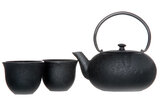 Theepot gietijzer set 0,55 L - 15 cl Fuku Black