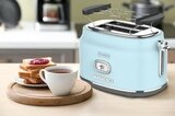 Retro Broodrooster 2 Slice Toaster Blauw Westinghouse