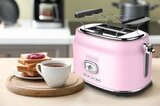 Retro Broodrooster 2 Slice Toaster Roze Westinghouse