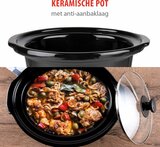 Slowcooker 3,5 liter RVS keramische binnenpan Royalty Line 