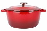 Braadpan gietijzer 24 cm rood Fontestic