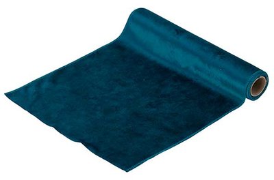genezen telefoon Zachte voeten Tafelloper velvet blauw 35 cm x 200 cm textiel | Cosy@Home - Kookwinkel  Kitchen&More