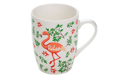 Beker met oor 37 cl Flamingo