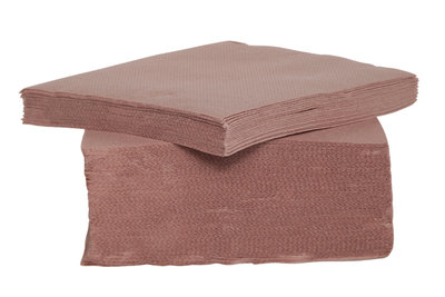 Taupe servetten 25 cm x 25 cm 40 stuks