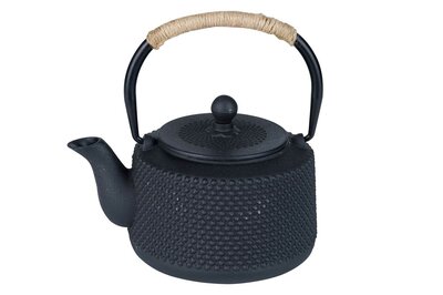 Theepot gietijzer zwart 0,8 L Takachiko