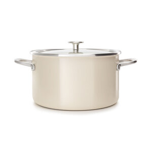 Kookpan 24cm Steel Core Enamel Almond Cream KitchenAid