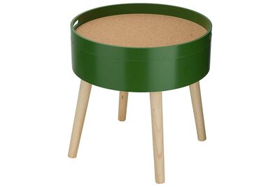 Bijzettafel Cork Groen Rond Hout Cosy & Home