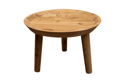 Bijzettafel Bowl Natuur Rond Acacia 42 x 42 x 29 cm Cosy & Home