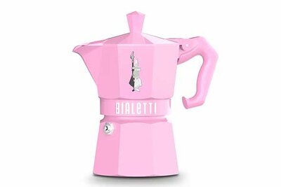 Percolator Moka Express Bialetti roze 3-kops