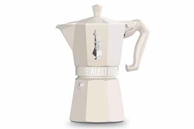 Percolator Moka Express Bialetti cream 6-kops