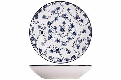 Diep bord 20 cm Flor Azul