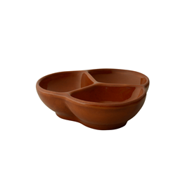 Schaaltje 3 vakjes Terracotta Classico